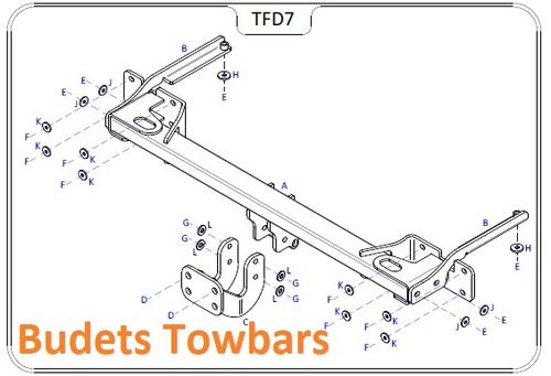 Ford Transit Connect Van 2014 > 2020 Tow Trust Fixed Flange Tow Bar Kit
