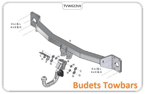VW Touareg 2003 to 2018 - Tow Trust Detachable Tow Bars Kits