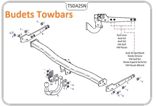 VW Passat Est (B8) (Inc. GT) 2015 Onwards - Tow Trust Swan Neck Towbar