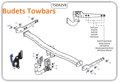 VW Passat Est (B8) (Inc. GT) 2015 Onwards - Tow Trust Detachable Towbar