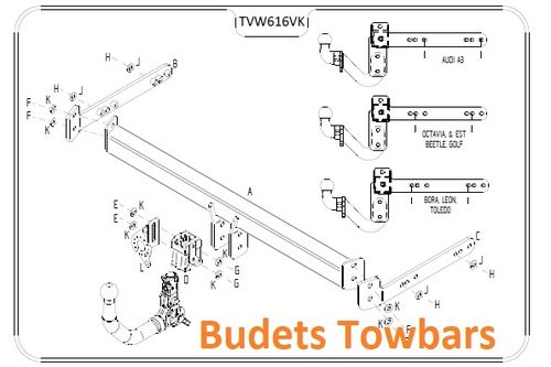 VW Beetle (Not 4WD/RSI) (Inc. Convertible) 1999 - 2012 - Tow Trust Detachable Towbar