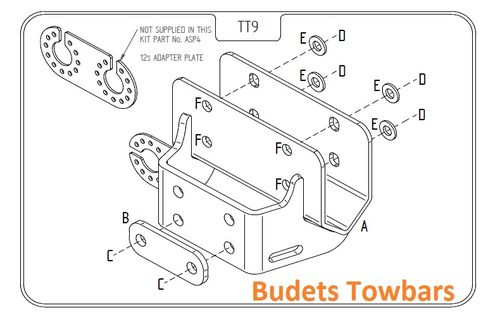 Toyota Hi-Lux 4WD With Under Run Beam 2011 - 2016 - Tow Trust Flange Towbar
