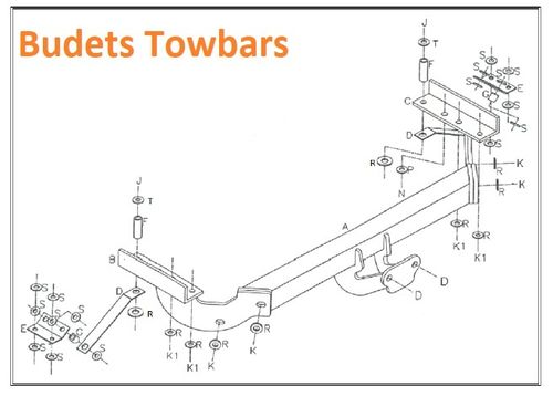 Toyota Avensis Hatch (Not Verso) T25 2003 - 2009 - Tow Trust Flange Towbar