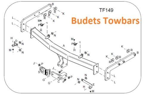 Ford Galaxy Towbar (1995-2006) Tow Trust Flange Towing Hitch Draw Bar