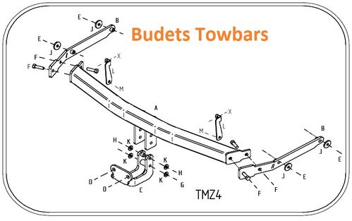 Mazda 6 Estate and Hatch 2008 - 2013 - Tow Trust Flange Towbar