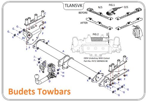 Land Rover Discovery Sport 2015&gt; 2019 -spare Tow Trust Detachable Tow Bars