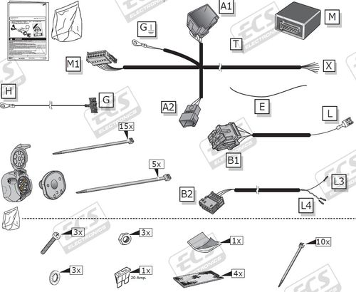 Mercedes Sprinter Jul 2018 > 2022 7 Pin DEDICATED Tow Bar Wiring Kit