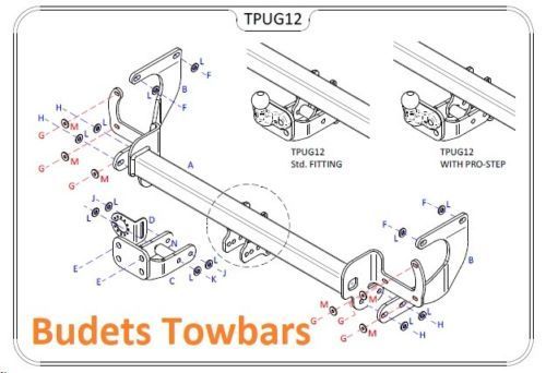 Peugeot Expert Van 2016 > 2020 -  Tow Trust Fixed Flange Tow Bars Hitches