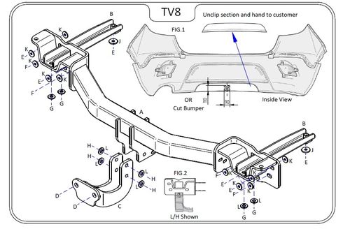 Vauxhall Mokka (Not Models With Flex-Fix Cycle Carrier) 2012-16 - Tow Trust Flange Towbar