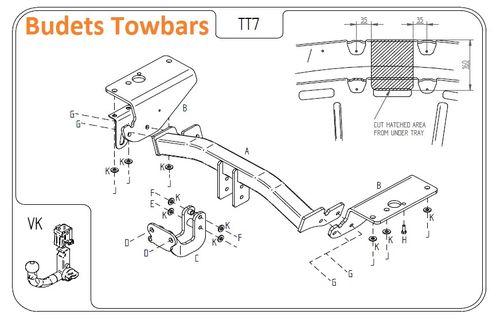 Toyota Avensis Saloon T27 2009 Onwards - Tow Trust Flange Towbar