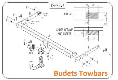 Skoda Octavia Est (Inc. 4 x 4 & VRS) (IZ) (Inc. Scout)  2004 - 2013 - Tow Trust Detachable Towbar