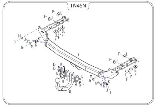Nissan X Trail (T31) 2007 - 2014 - Tow Trust Swan Neck Towbar