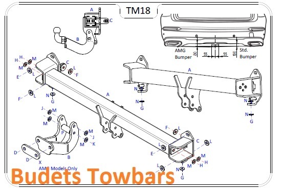 Mercedes GLC Coupe (X253) 2016 Onwards - Tow Trust Flange Towbar