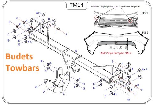 Mercedes C Class Coupe (C205) 2016 Onwards - Tow Trust Flange Towbar