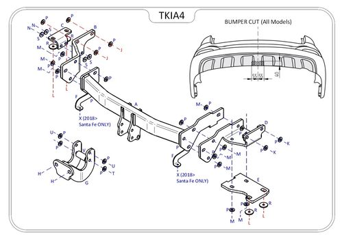 Kia Sorento Mk 4 2012 - 2015 - Tow Trust Flange Towbar