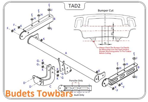 Audi Q5 (Inc. S line & SQ5) (8R) 2008 - 2017 - Tow Trust Flange Towbar